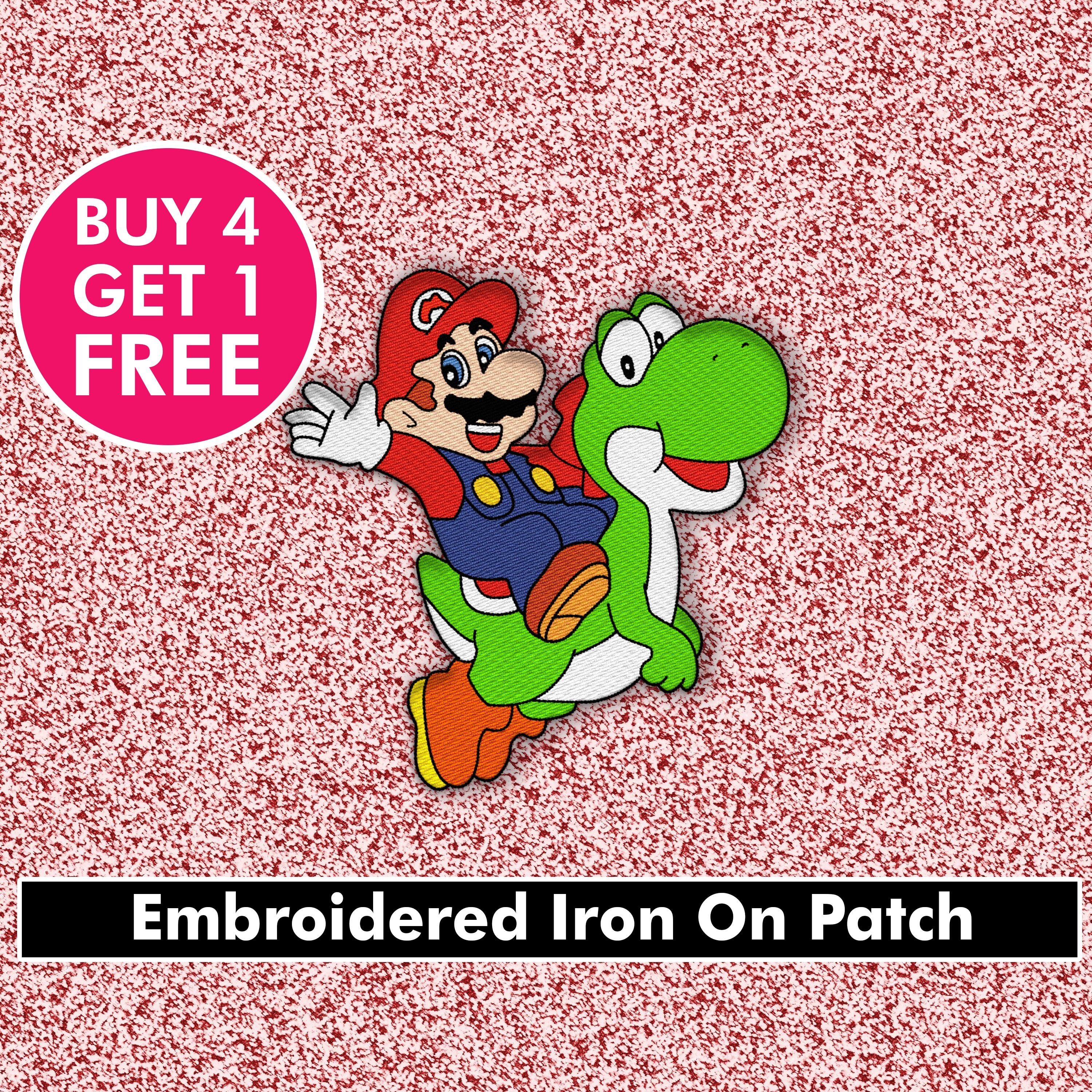 Mario Kart Inspired Iron on Patch, Super Mario Inspired Iron on Patch, Mario  and Yoshi Iron on Patch 