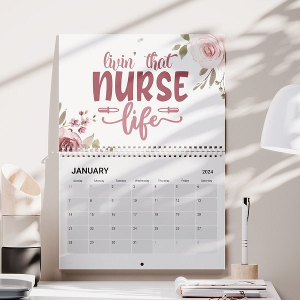 Nurse Wall Calendars Etsy