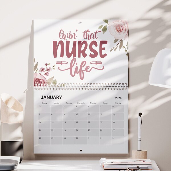 Nurse Wall Calendars Etsy