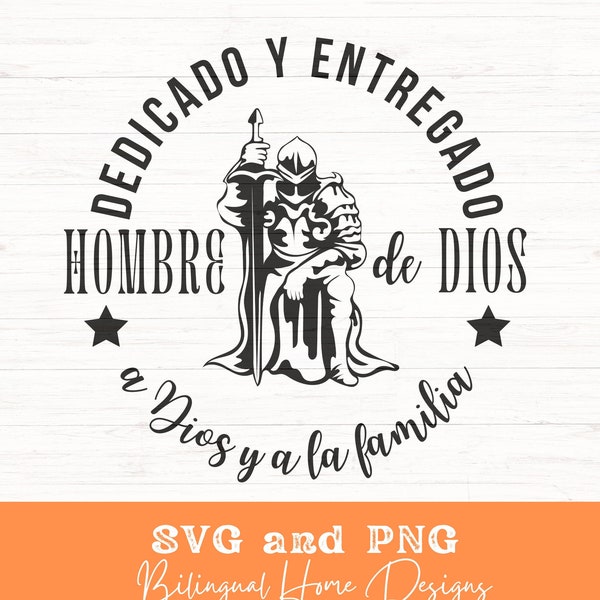 Hombre de Dios SVG & PNG, Man of God Rooted in Christ Dad Fathers Day gift, Regalo Papa, Dia del Padre, Camisa Cristiana svg, Hombre de Fe.