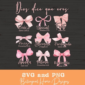 Dios würfel que Eres SVG PNG Spanisch Gott sagt, du bist Glaube Png Bibel Vers Christian Coquette Religious Png verwandelte Schmetterling svg-Datei