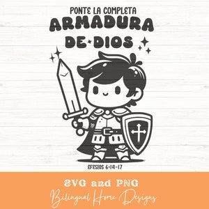 Armadura de Dios SVG PNG Niños Camisa cristiana Diseño de sublimación Christian Boy camiseta Jesús camisa para niños archivo cortado Camisa Cristiana para niños