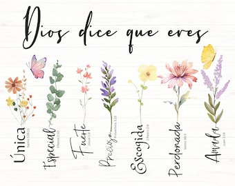 Dios dice que Eres SVG PNG Spanish God Says You Are Faith Png Bible Verse Png Christian Png Religious Png Transformed Butterfly svg cut file