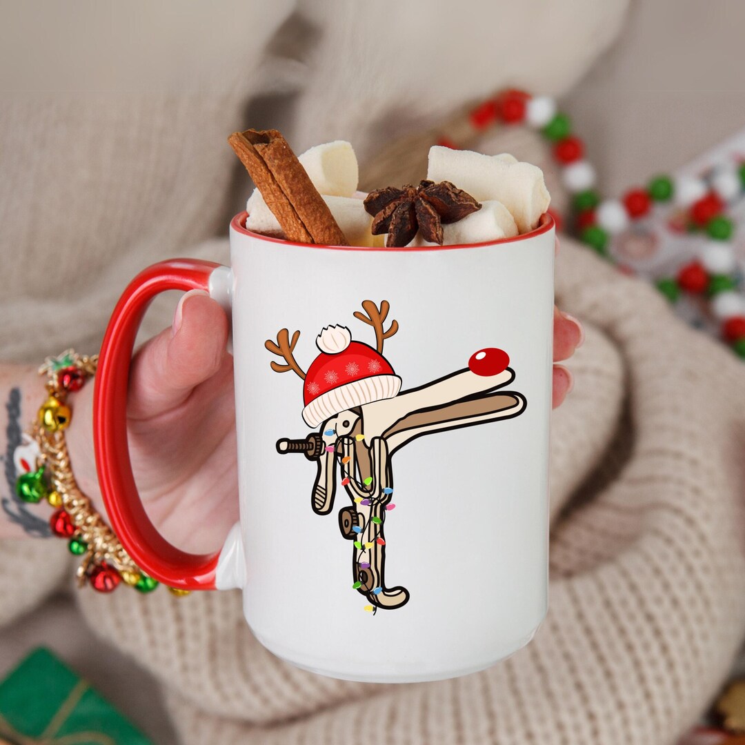 Reindeer Speculum Obgyn Crew Funny Gift Doctor Mug Etsy