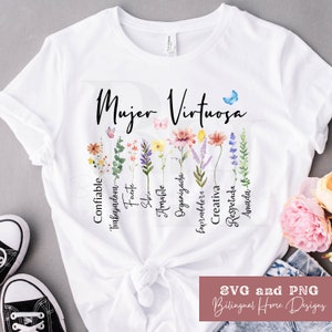 Mujer Virtuosa PNG SVG Dios dice que Eres Spanish Proverbs 31 Woman Faith Png Bible Verse Christian Png Frases Cristianas Versiculo Biblico