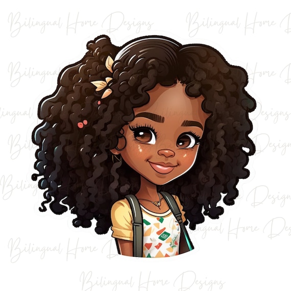 Curly Hair Black Girl Clipart Bundle, Little Black Princess PNG, Black Girl  PNG, Little Girl Curly Hair Png, Curly Hair Girl, Commercial Use - Etsy