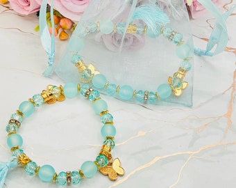 24pcs Quinceañera Favors Butterfly Bracelets Sweet sixteen party Favors, Recuerdos para Quinceañera