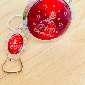 24pcs quinceañera party favors/12 double sided mirror/12 keychains