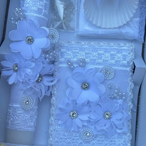 Unisex 6 Piece Baptism Candle Set (English) main image 1