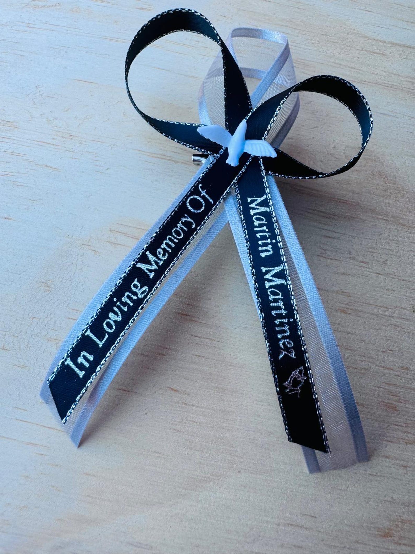 Custom Funeral Ribbons Personalized Funeral Favor Ribbons, Celebration of Life, Satin Ribbon ...