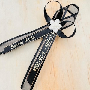 100pcs-50-24pcs Personalized ribbons/Celebration of life,funeral favors, ribbons with safety pins double ribbons Memorial Ribbons