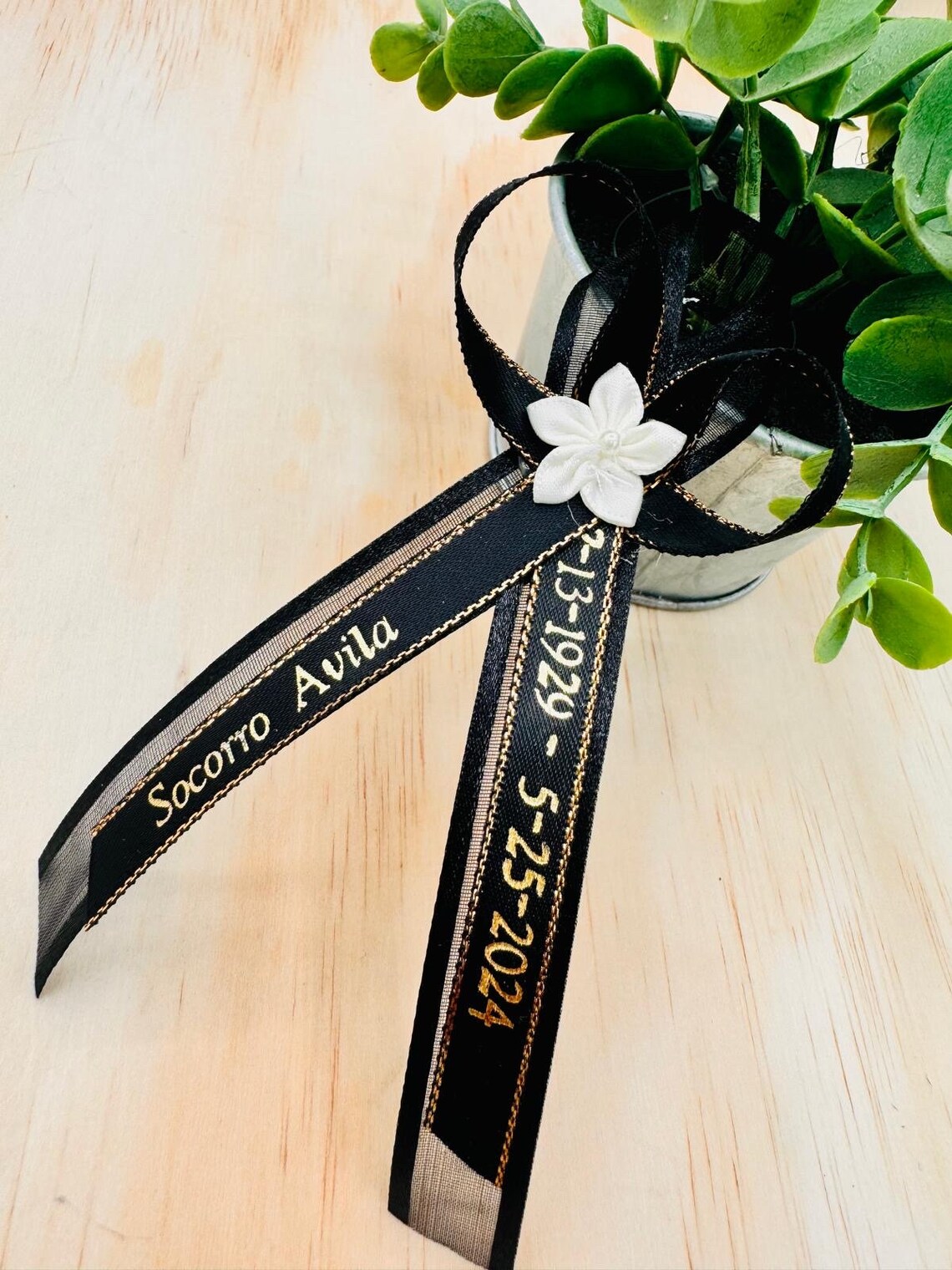 100pcs-50-24 Pcs Personalized Ribbons Funeral Favors, Ribbons With ...