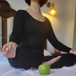 Bio Merino Wolle Langarm T-shirt: Damen Thermische Basisschicht