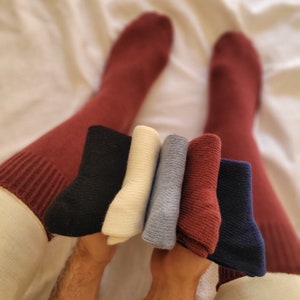 Socks Men | Knit Wool Socks | Wool Socks | 100% Merino Wool | Wool Socks Men | Thigh Knitted Wool Socks | Socks Wool