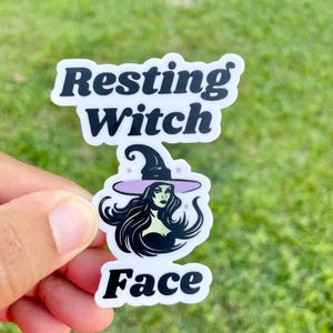 Resting Witch Face Sticker