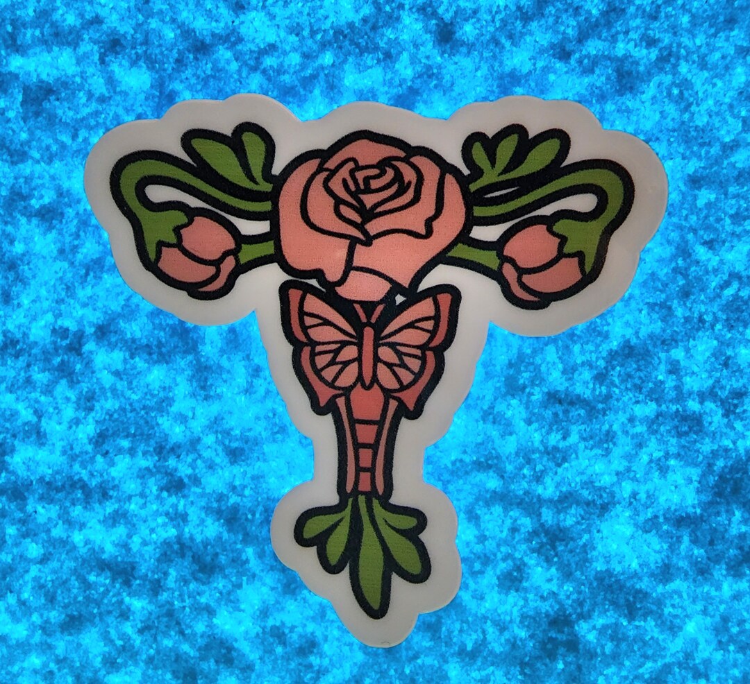 Uterus Flower Butterfly Reproductive Rights Water Etsy