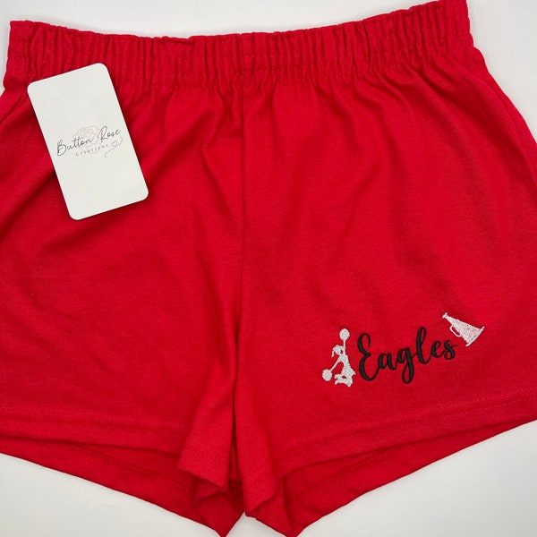 Embroidered Girls/Juniors Custom Cheer Shorts| Personalized| Team Name| Team Spirit