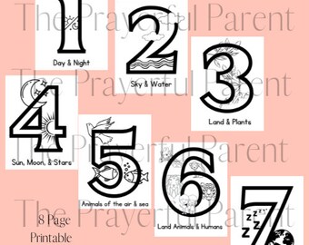Seven Days of Creation Printable - Etsy