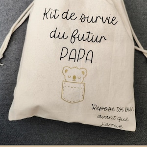 Sac Kit de survie futur papa - cadeau futur Papa - cadeau naissance - cadeau papa  - papa maternité