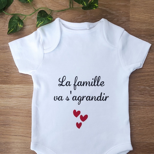 Body bébé annonce grossesse la famille va s'agrandir / surprise grossesse famille