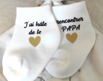 Chaussettes bébé annonce grossesse papa