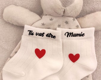 Chaussettes bébé annonce grossesse tu vas être