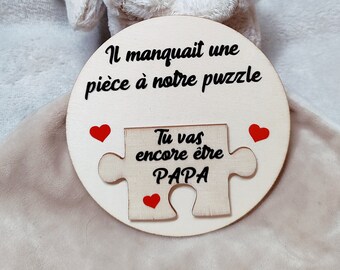 Puzzle annonce grossesse famille/puzzle futur papa/encore papa