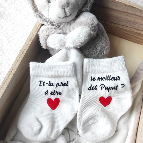 Chaussettes bébé annonce grossesse le meilleur des papas/cadeau futur papa