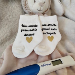 Chaussettes bébé annonce grossesse - Une mamie formidable devient une arrière-grand-mère incroyable - Future arrière grand-mère