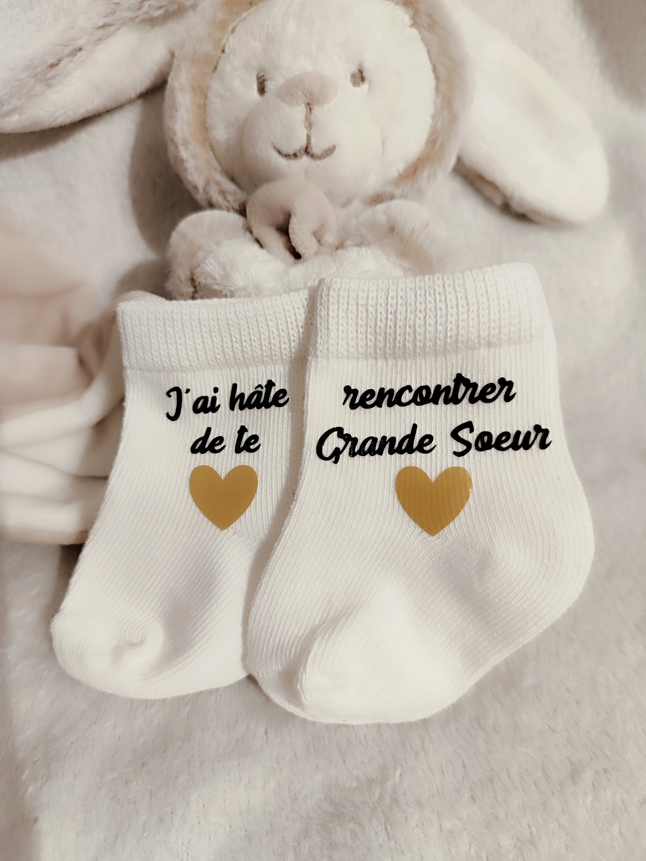 Chaussettes bebe annonce grossesse Future grande Soeur Futur grand Frere Etsy France