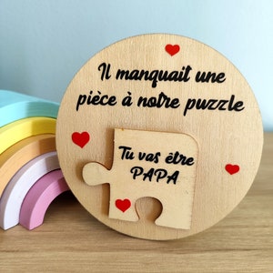 Puzzle annonce grossesse famille/puzzle futur papa