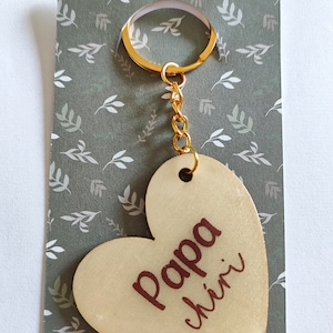 Porte clés Papa chéri - idée cadeau papa - cadeau fête des pères - Porte clés personnalisé