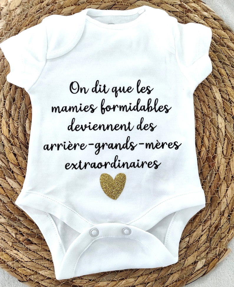 Body bébé annonce grossesse arrière-grand-mère extraordinaire image 2