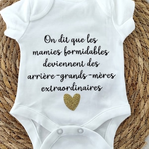 Body bébé annonce grossesse arrière-grand-mère extraordinaire image 1