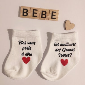 Chaussettes bébé annonce grossesse le meilleur des papas/cadeau futur papa image 3