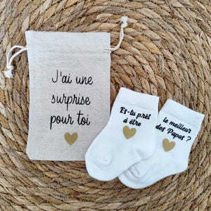 Chaussettes bébé futur papa/Pochette surprise annonce grossesse papa/pochette surprise futur papa