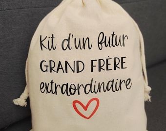 Big brother survival kit bag - future big brother gift - Big brother pouch - future big brother surprise - extraordinary big brother