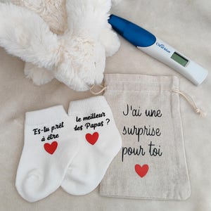 Chaussettes bébé futur papa/Pochette surprise annonce grossesse papa/pochette surprise futur papa