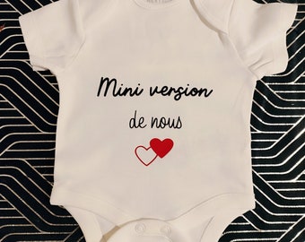 Body bébé annonce grossesse papa / Mini version de nous/ futur papa