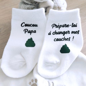 Baby socks pregnancy announcement humor dad family/humorous pregnancy announcement