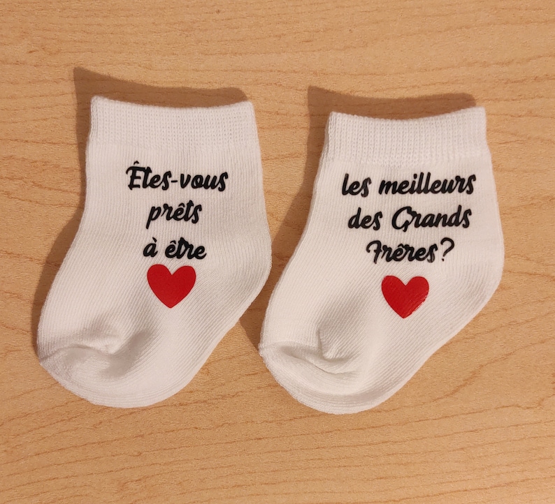 Chaussettes bébé annonce grossesse le meilleur des papas/cadeau futur papa image 6