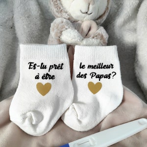 Chaussettes bébé annonce grossesse papa - surprise annonce grossesse papa - cadeau futur papa - meilleur des papas