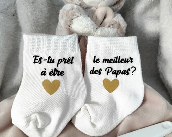 Chaussettes bébé annonce grossesse papa/surprise annonce grossesse papa