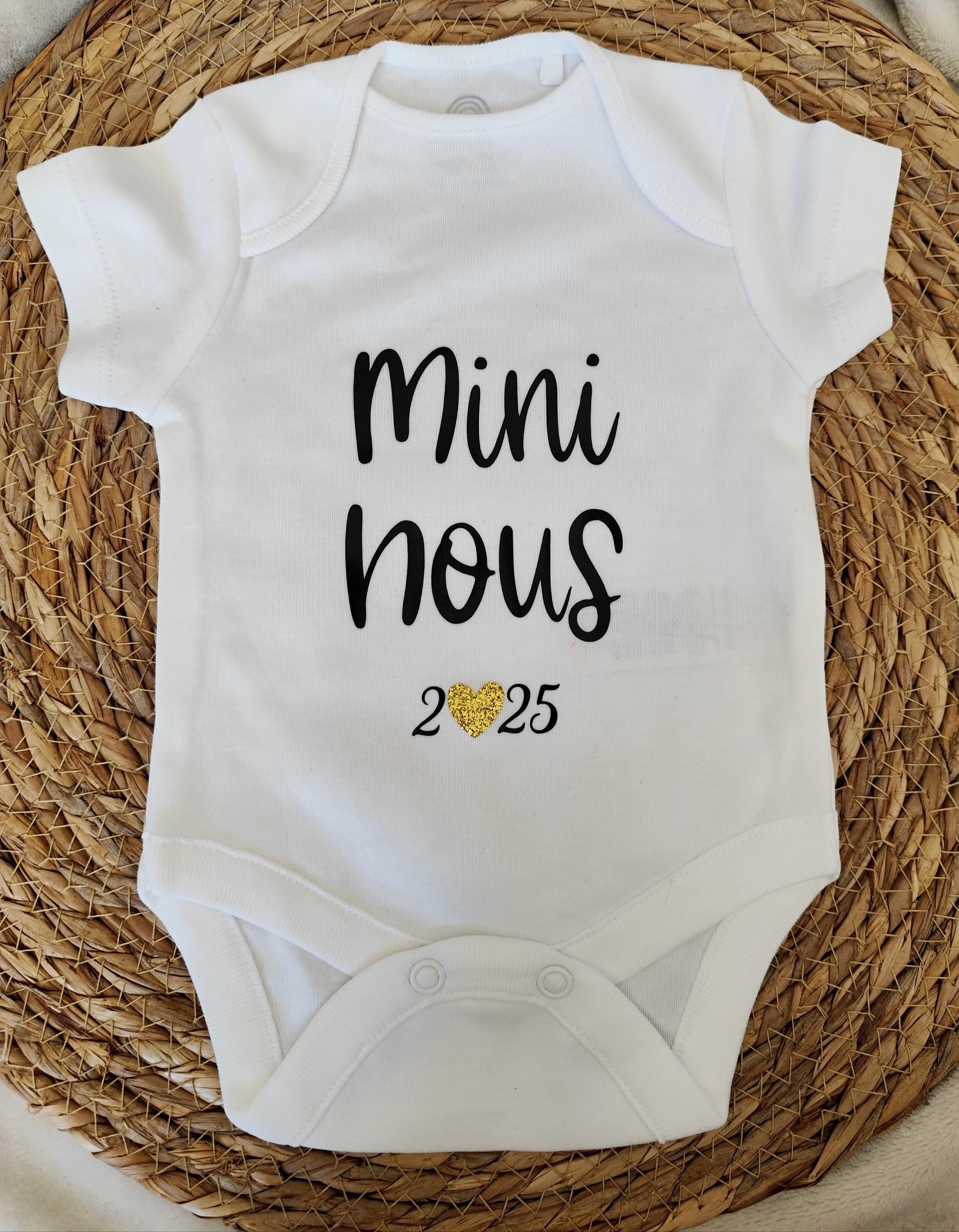 Body Bébé 'Tu Vas être Papa' - Manches Courtes, Coton, Fait Main En France