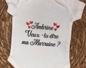 Boby bébé Parrain Marraine personnalisable