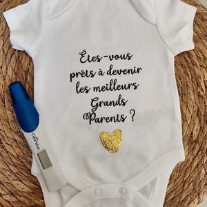 Body bébé annonce grossesse grands parents - body personnalisable - cadeau futurs grands-parents - papi mamie