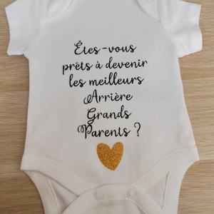 Body de bebé para anunciar el embarazo de los bisabuelos - body personalizado - regalo para los futuros bisabuelos - idea para anunciar el embarazo