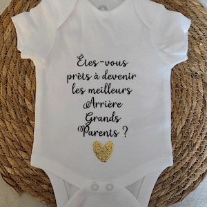 Body bébé annonce grossesse arrière grands parents-body personnalisé