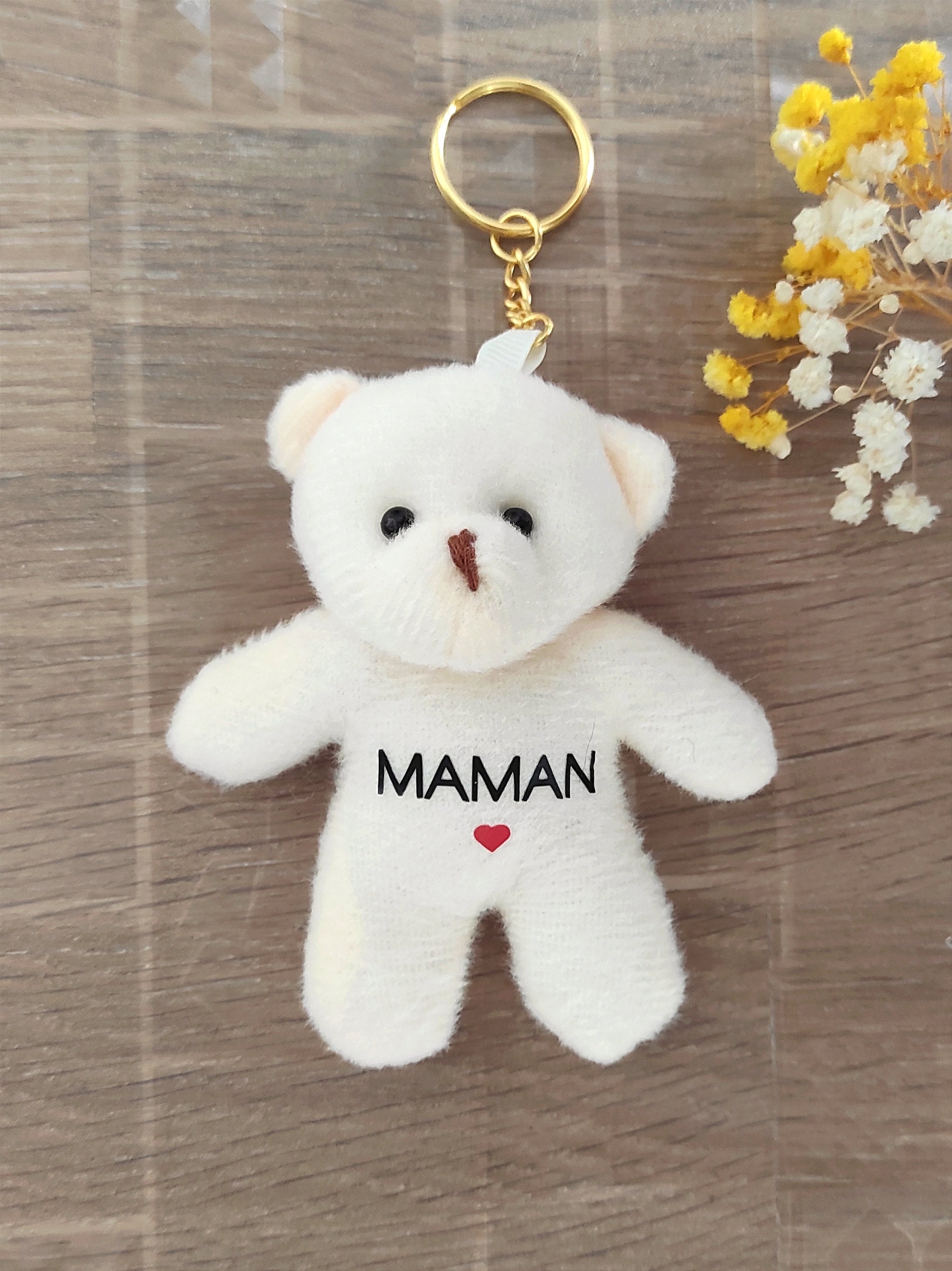 Acheter Porte-clés ours doux Kawaii, pendentif en peluche, bibelot pour  enfants, jouets animaux en peluche, sac, accessoires de voiture