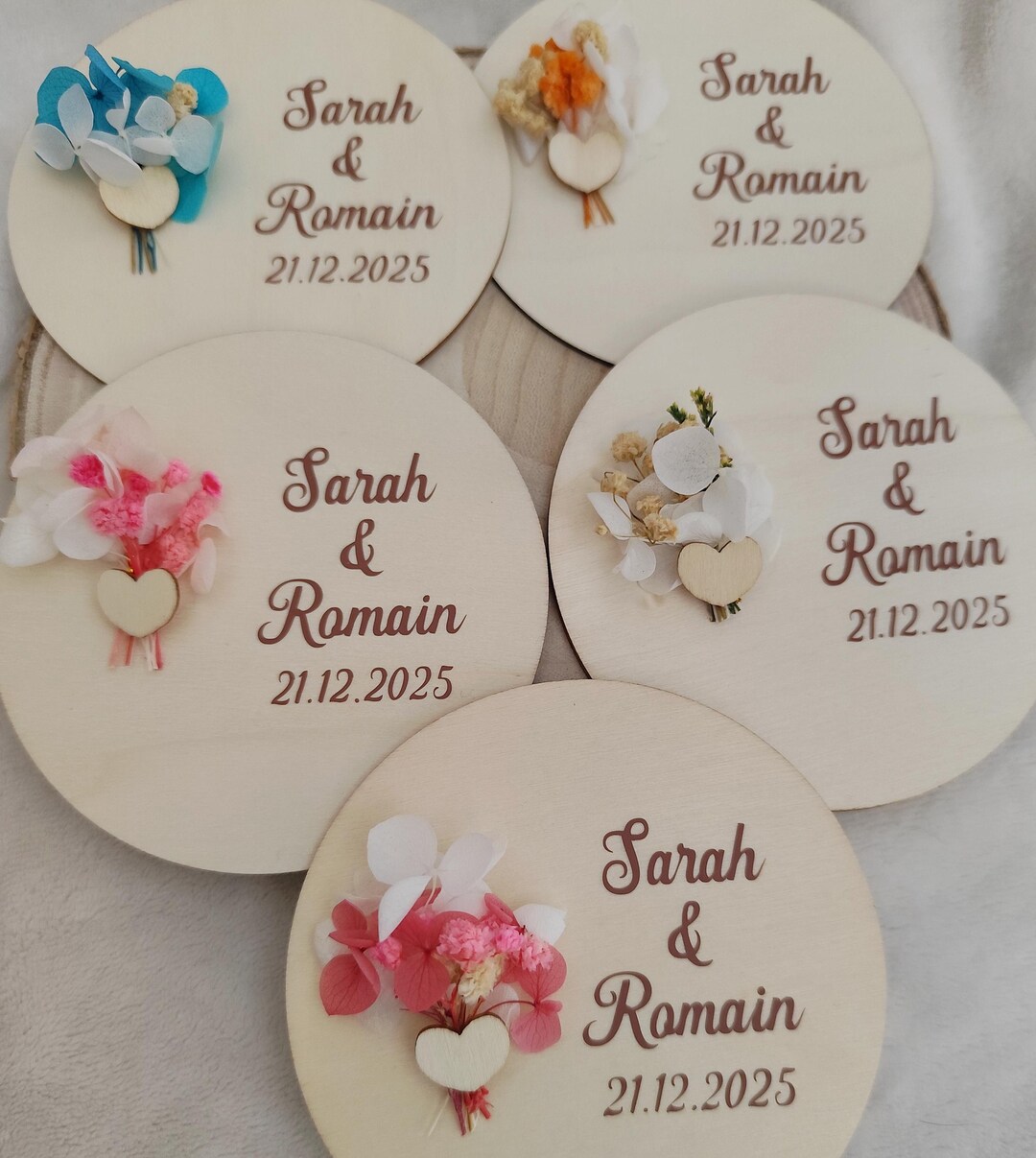 Magnet cadeau invité mariage - magnet bois baptême - cadeau invité ...